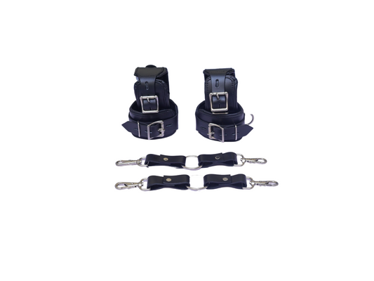 Leather Bondages for women and men hand ankle cuffs for sub kit