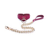 Handmade leather custom choker collar with Lesh , anniversary gift