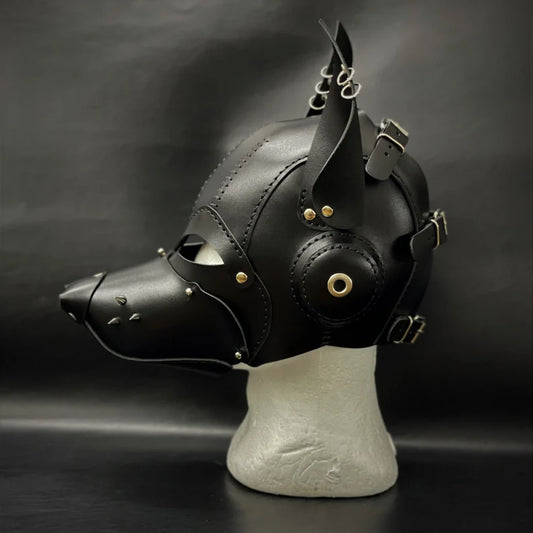 Leather Dog Mask - Pup Hood - Leather Puppy Mask - PuppyPlay Gear - Puppy Hood - BDSM Dog Mask - Pup Mask - Puppy Play - Pup Play - Woof Paw