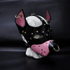 Leather Dog Mask with Spikes and Rings - Leather Puppy Mask - Puppy Mask Kink - Puppy Hood - PuppyPlay Gear - BDSM Dog Mask - Pup Hood Woof