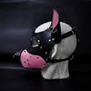 Leather Dog Mask with Spikes and Rings - Leather Puppy Mask - Puppy Mask Kink - Puppy Hood - PuppyPlay Gear - BDSM Dog Mask - Pup Hood Woof