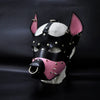 Leather Dog Mask with Spikes and Rings - Leather Puppy Mask - Puppy Mask Kink - Puppy Hood - PuppyPlay Gear - BDSM Dog Mask - Pup Hood Woof