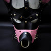 Leather Dog Mask with Spikes and Rings - Leather Puppy Mask - Puppy Mask Kink - Puppy Hood - PuppyPlay Gear - BDSM Dog Mask - Pup Hood Woof