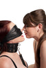 Lambskin Leather Sleep Mask / Blindfold with Leather Strap
