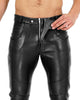 Men's Black Leather Pant, Original Thick Leather Pants, Motorcycle Trouser