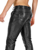 Men's Black Leather Pant, Original Thick Leather Pants, Motorcycle Trouser