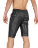 Men's leather pants. Real Leather Classic Shorts, super sexy Street legal casual Leather shorts