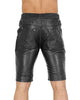 Men's leather pants. Real Leather Classic Shorts, super sexy Street legal casual Leather shorts